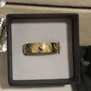 Stunning Engraved Dragon Phoenix Motif Ring - Strength, Rebirth Sz 6 Gold Plated